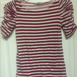 Olivia Moon red striped shirt